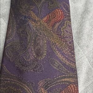 Ralph Lauren Purple Label Paisley Tie - Purple and Brown